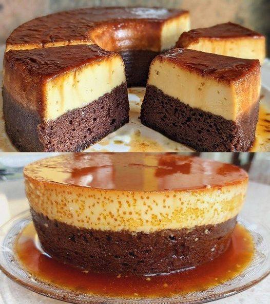 Bolo pudim de chocolate
